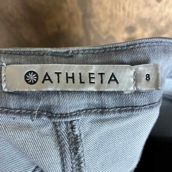 Athleta Womens Jeans Gray Denim Sculptek Mid Rise Slim Stretch 8 - Picture 4 of 12